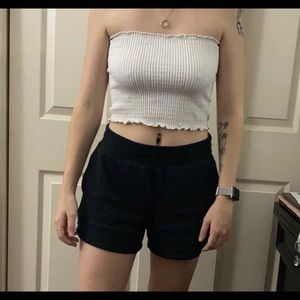 White crop top with texture from tillys